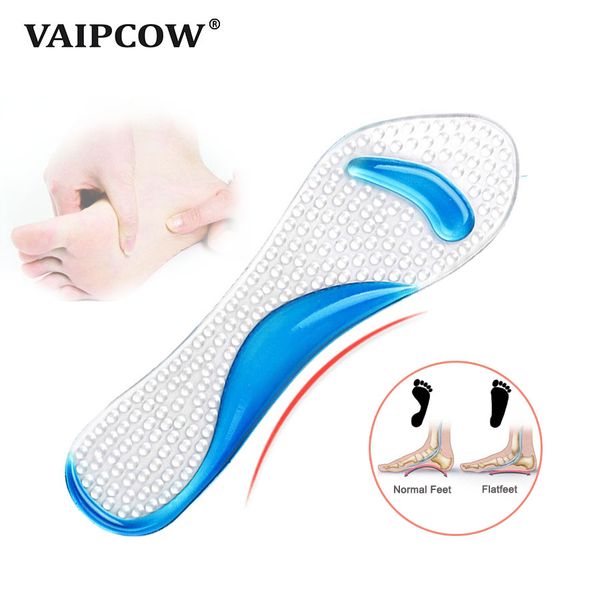 Mulheres Silicone Gel Não Deslize Comprimento Arco Suporte Pés Massagando Metatarsal Almofada Ortopédica Pad Palmilhas para sapatos de salto alto