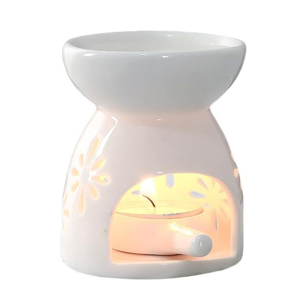 Lâmpadas de fragrância fogão cerâmica porta -fogão pequeno queimador de óleo difusor oco decoração de casa essencial 1pcsfragrance fragrância fragança