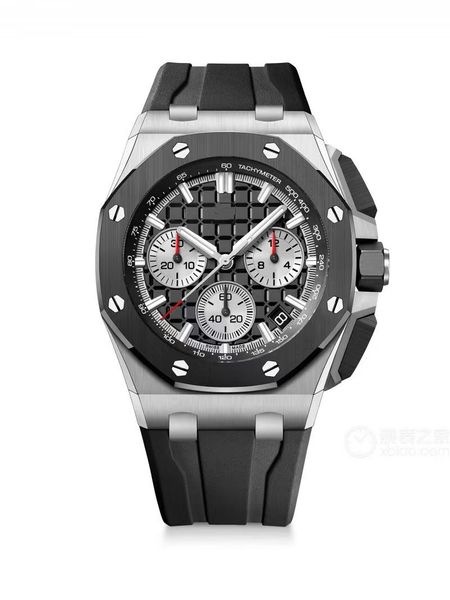 

jf 26420 watch diameter 44 mm thick 17 mm equipped with 3126 automatic timing machine movement ceramic ring mouth sapphire glass mirror fluo, Slivery;golden