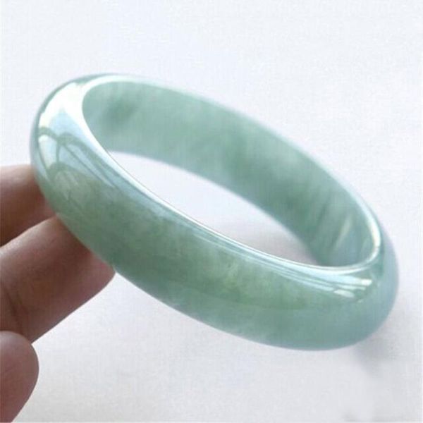 Braccialetto di giade naturali Braccialetti di carico Ceroso Myanmar Birmania Colore Modelli femminili Braccialeargento per le donneBraccialetto BangleBangle