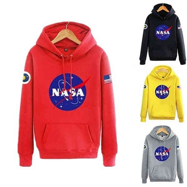 

new men's sweaters nasa hooded casual long sleeve pullover men hoodies, Black