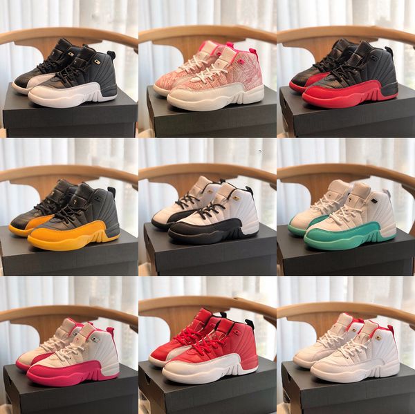 

kid shoe children j12s basketball shoes sports shoes youth sneakers for sale size us11c-3y eu26-37, Black