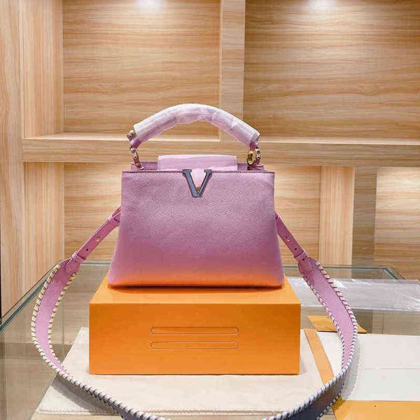 

7a+women bags capucines handbag lady tote crossbody designer bag colorful painting litchee genuine leather handbags fashion letter flap hand