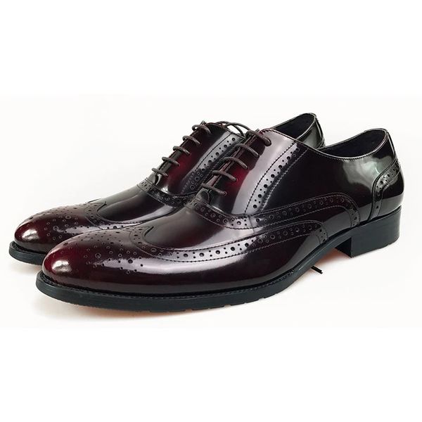 

patent leather men handmade men dress shoes black brown formal business wedding shoes classic vintage male shoes