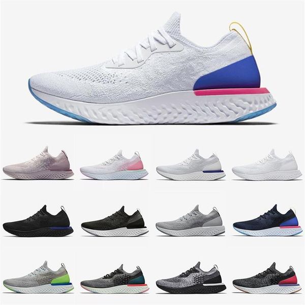 

preferential epic react fly knit v2 v1 flynit men running shoes all white black light grey royal green burgundy mens womens sports198v