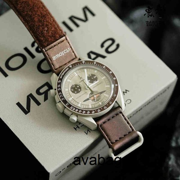 

fashion swan couple watch men's moon watchthree-pin waterproof full-function chronograph quartz 11 styles luxury watches custom gift bo, Slivery;brown