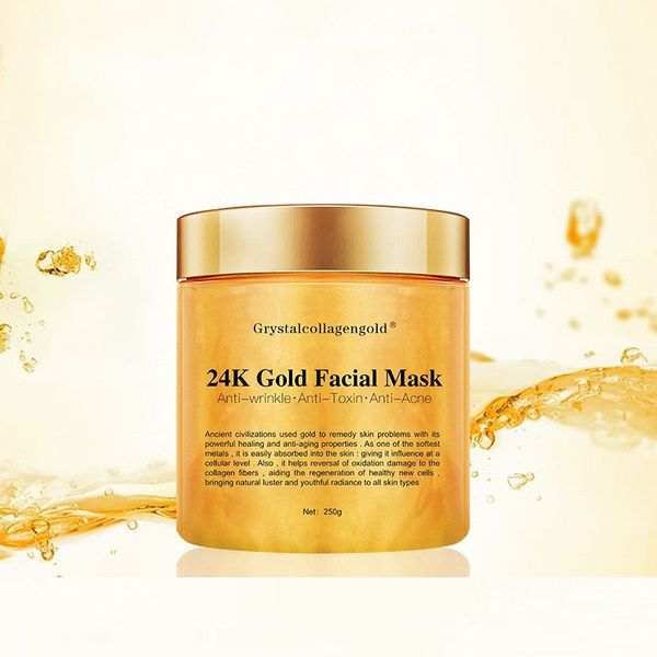 Crystal Collagen 24K Gold Collagen Face Mask Remova máscaras faciais de Blackhead High umidade Cuidados com a pele