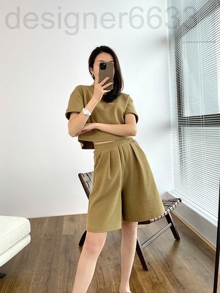 

two piece dress designer 3375# street explosion age reduction fashion sports leisure sweater shorts two piece suit women's summer in p1, White