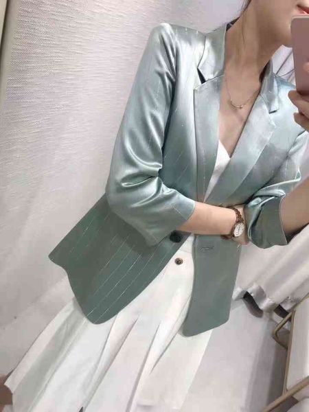 

women's suits & blazers one grain of triacetacid fabric, fine deduction, business commuting, thin small suit, women's summer, White;black