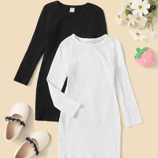 

sheen girls 2-in-1 plain striped knit dress she, Red;yellow