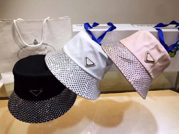 

wide brim hats designer women hat diamond geometric triangle fashion street cool man caps, Blue;gray