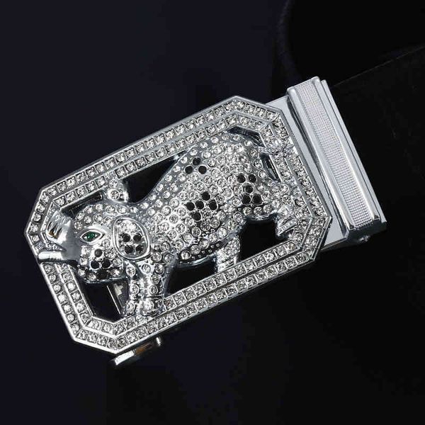 

waist tiger chain belts with diamonds for men, Black;brown