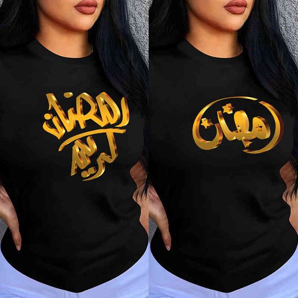 

women's t-shirt short sleeve printed pure cotton 2022 new 5582, White