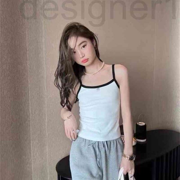 

women's tanks & camis designer ce22 new summer decorative short navel exposed suspender vest 057y, White