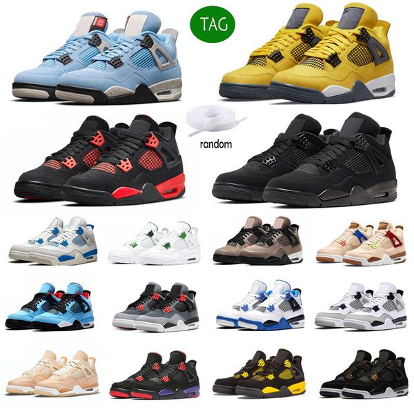 

jumpman men women basketball shoes 4s 4 university blue white oreo black cat fire red tour yellow royalty outdoor mens trainers sports sneak