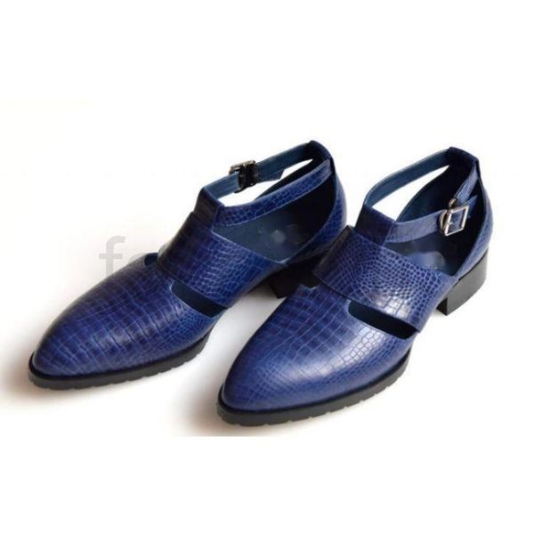 

sandals designer men's pointed toe wrapped hollow sandals taobao, Black