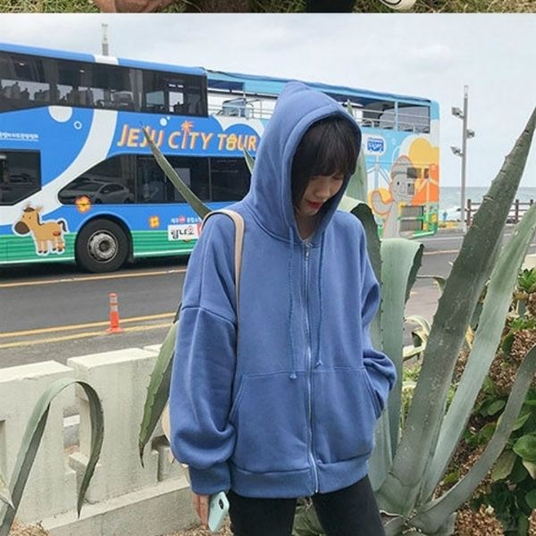 

summer autumn women causal loose hoodies oversize hooded y200915, Black