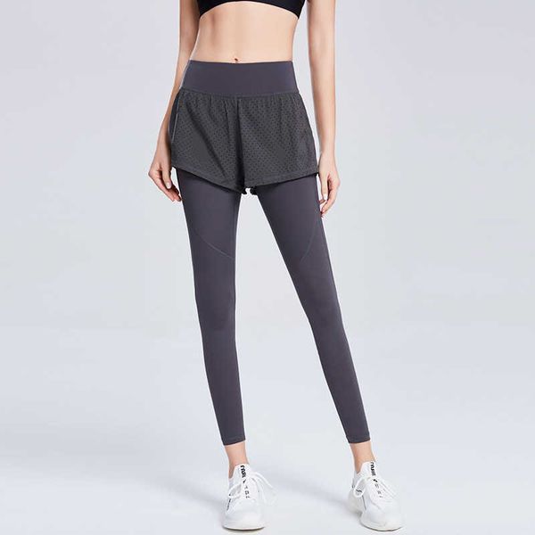 

fake two piece yoga pants fitness pants women sportswear running training yoga pants leggings, White;red