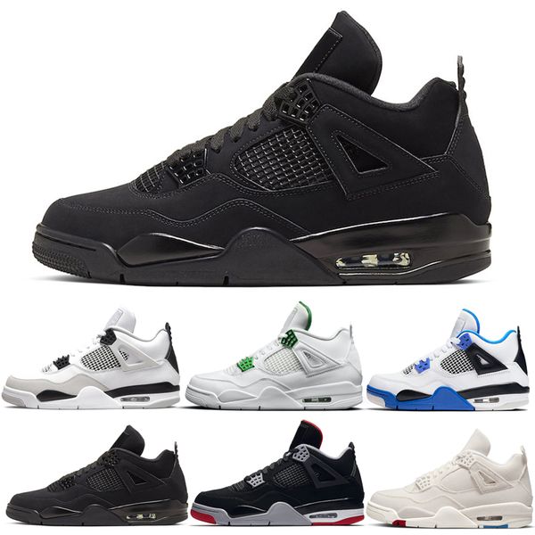 

jumpman 4s men basketball shoes military black red thunder university blue pine green pure money white oreo outdoor trainers sneakers