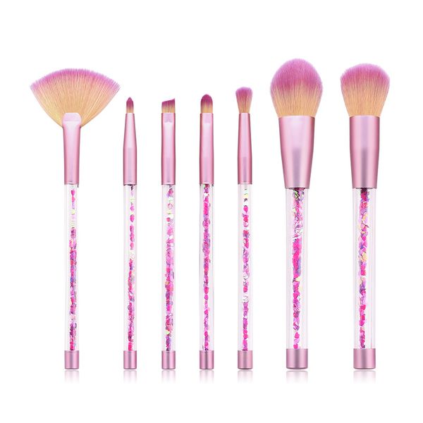 New 7pcs Unicorn Brush Glitter Makeup Set Set Foundation Shinny Misturando Power Eyeshadow Cosmético Beleza Kit de Ferramenta