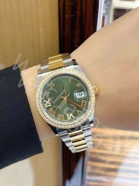 

zp factory luxury ladies watch mechanical automatic cal.2823 m126283rbr-0012 904l36mm japanese movement luminous double waterproof designer, Slivery;brown