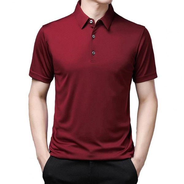 

men's polos men shirt solid color short sleeve summer lapel buttons for dating, White;black