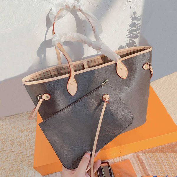

women designer tote bag handbags 2pcs/set with wallet genuine leather fashioncomposite bags lady purse mm size 33 29 17cm