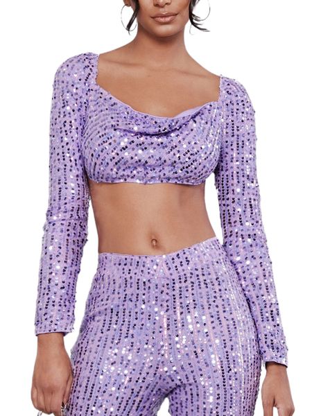 

bae contrast sequin tied backless crop f5gy#, White