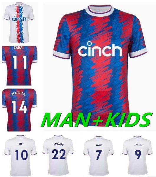 

22 23 eagles olise soccer jerseys cpfc 2022 2023 edouard zaha milivojevic mateta eze sakho townsend meyer schlupp palace men kids kits footb, Black;yellow