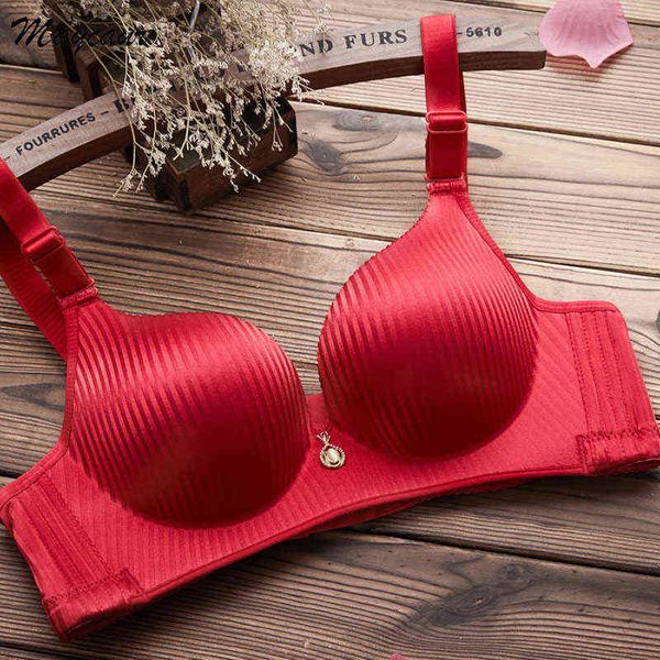 Frauen Sexy Bh Super Push-Up Verdickt 6Cm Kleine Brust Einstellbar Brot Tasse Bh Top Mädchen Drahtlose Bequeme unterwäsche L220726