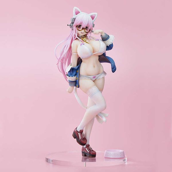 

huiya01 nitro super sonico white cat ver. pvc action figure anime figure model toys collection doll gift q0722
