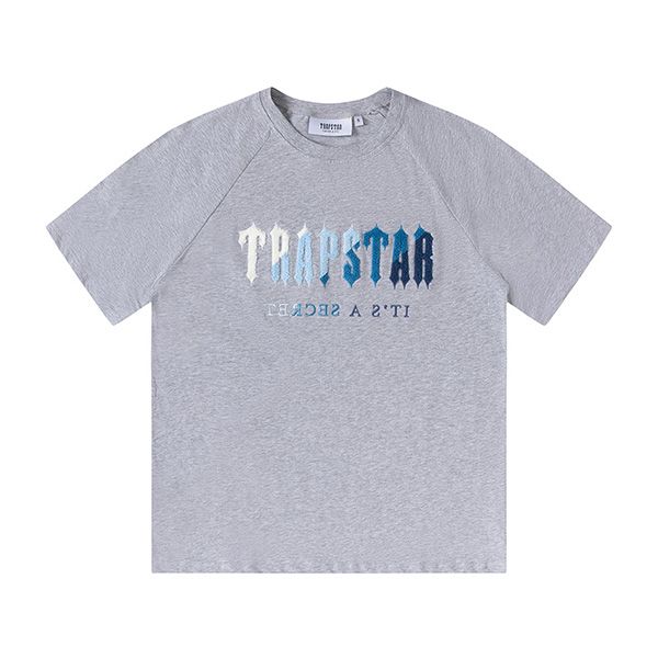

trapstar london t shirt chest white-blue color towel embroidery mens shorts casual street shirts british fashion brand suits z96a, White;black