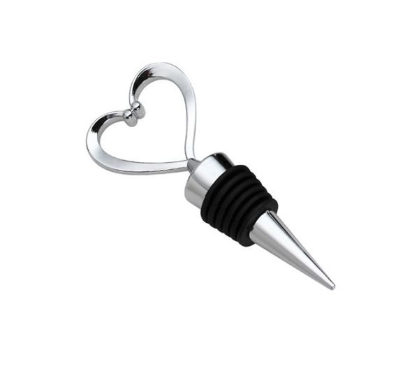 2021 Novo elegante coração em forma de coração rolhas de vinhos Bottle Stopper Favores de casamento Gift Hot Selling Made Made Made Made