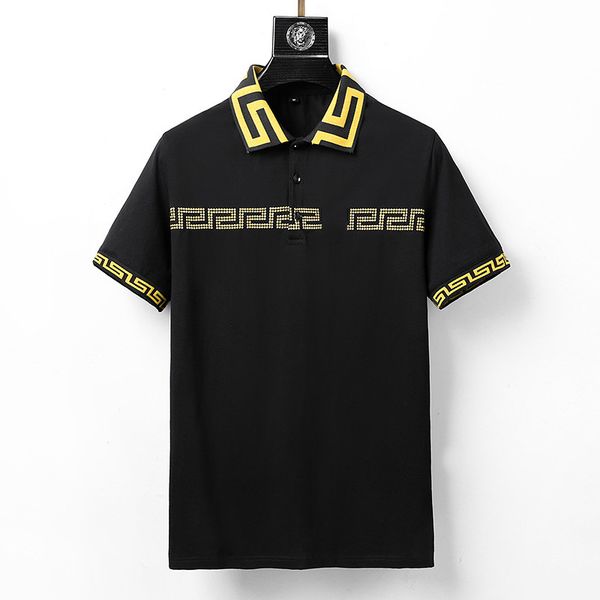 

22 mens stylist polo shirts luxury italian men's polos designer clothing short sleeves fashion summer t-shirts me dusa shirt m-3xl verr, White;black