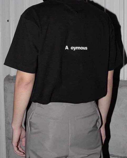 

men's t-shirts aoym 01 kiko style letter print button short sleeve t-shirt loose casual solid color trend unisex, White;black