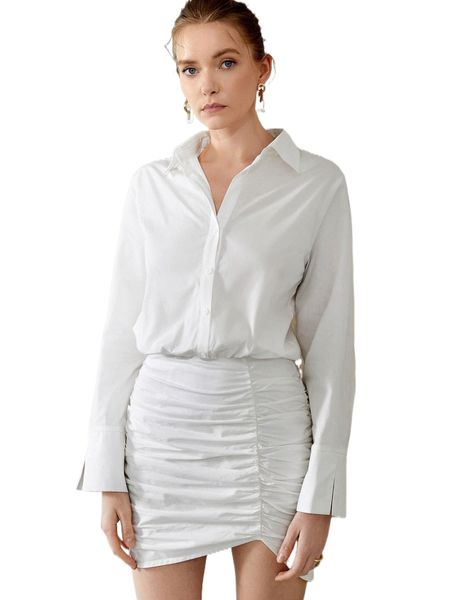 

button front ruched asymmetrical hem dress m8pb#, Black;gray