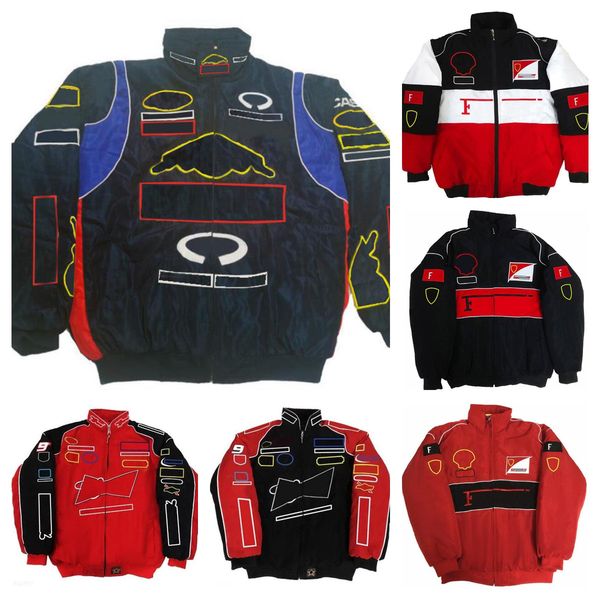 

f1 formula one racing jacket autumn and winter full embroidered logo cotton clothing spot sales