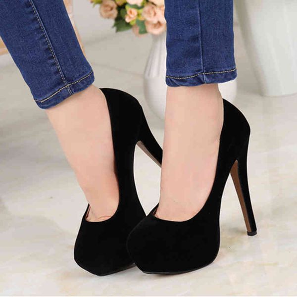

dress shoes fashion party high heel pumps women platform office shoes pole dancing plus size 35-44 8p7w, Black