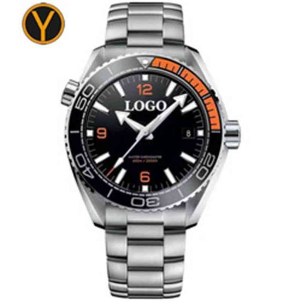 

cal.8900 the with integrated quarter orange self-produced is equipped movement super luminous luxury watch, Slivery;brown