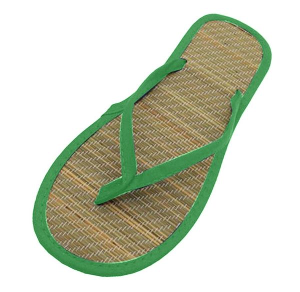 

slippers non-slip bamboo rattan flop home bathroom fashion, Black