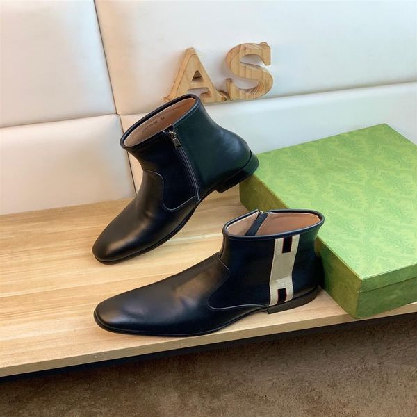 

men's elegant classic designer slip on ankle boots men brand suede casual platform motorcycle boots party dress shoes size 38252p, Black