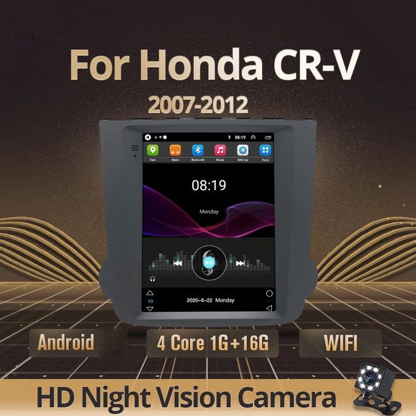 Radio video per auto GPS Android 11 da 9 pollici per Honda CRV HD Touchscreen unità principale di navigazione 2006-2011 Supporto OBD2 SWC USB wifi