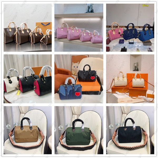 

all series nano speedy 16-30 cm boston bags womens denim leather retiro crossbody shoulder totes bandouliere mini purse monograms handbags m