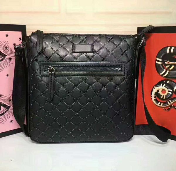 

printed and embroidery tiger bird shoulder bags real leather crossbody handbag messenger bag for man 29cmx 27.5cmx 3.5cm #406408