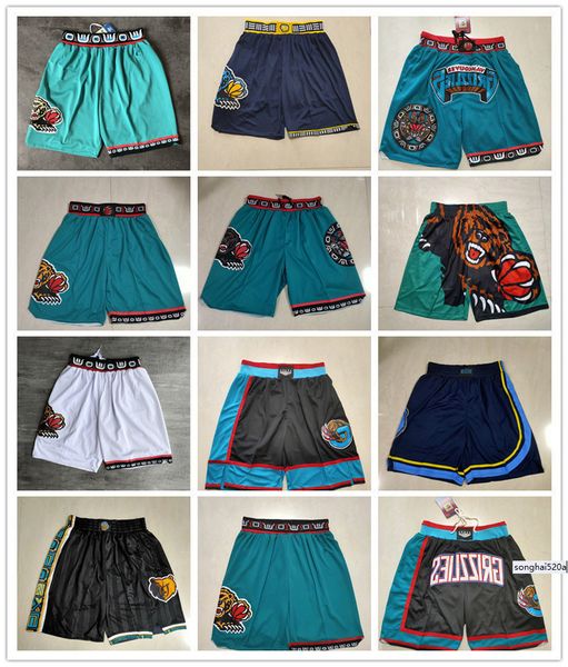 

2022 memphis''grizzlies''men throwback basketball shorts pocket, Black