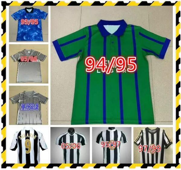 

1993/94 retro soccer jerseys beardsley shearer asprilla emre ketsbaia 94/95 away blue football shirts 1994 sweatshirt edition size s-xxl, Black;yellow