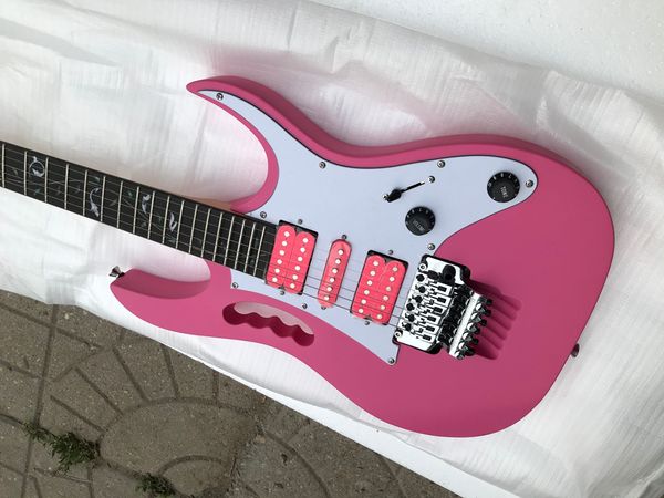 

delivery 6 string pink electric guitar customizable