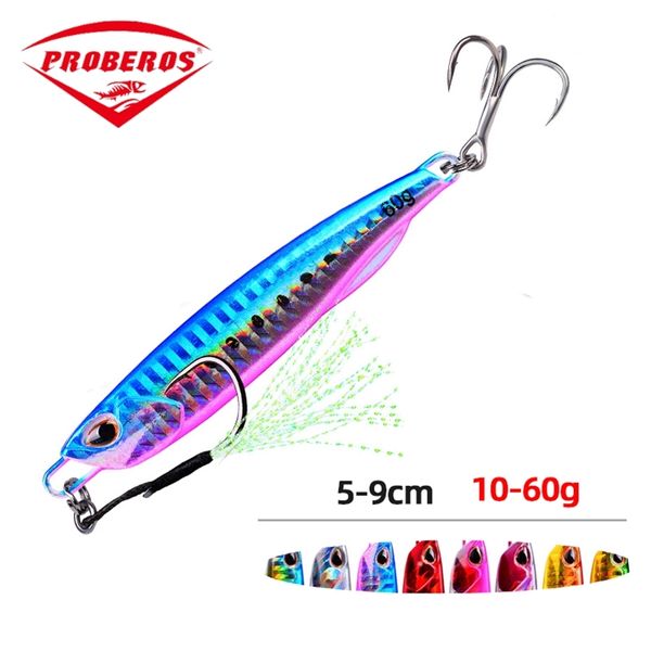 Pesi di richiamo di pesca Jig in metallo 10g60g Traina esca dura Bass Fishing Bait Tackle Trota Jigging Lure Jigs Esche per acqua salata 220726