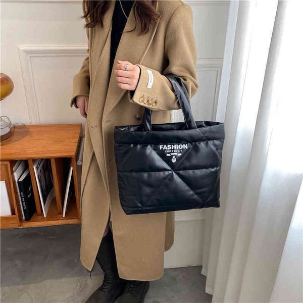 

net red same casual versatile down jacket one shoulder hbag trend in autumn and winter