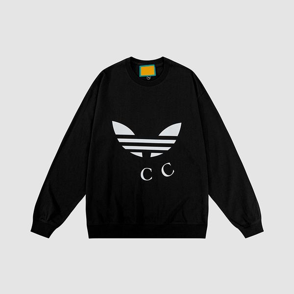

2022 men's sweatshirts designer italy barnd letters printing jumpers for mens cotton loose fit long sleeve shirts women's autumn w, Black